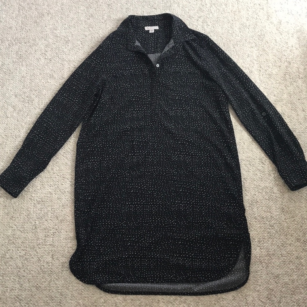 Black and white polka dot dress